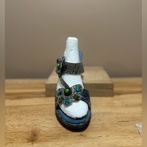 LARTISTE BY SPRING STEP SALIRA WOMENS BLUE FLORAL SANDAL SIZE 42